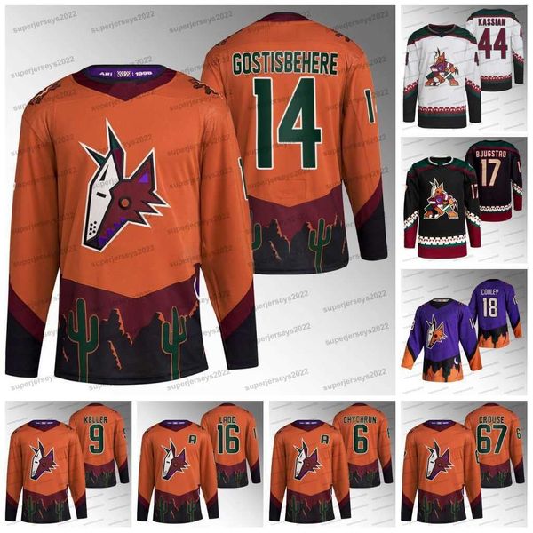 CUSTOM 14 Shayne Gostisbehere Reverse Retro Jersey Coyote Nick Ritchie Nick Bjugstad Lawson Crouse Clayton Keller Travis''nhl''Boyd Christ