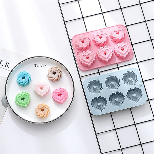 Love Whirlpool Silicone Mold Mandle Donut Soop Candy Jelly Pudding Muffin Cake Decor Acessórios de Baking Chocolate MJ1169