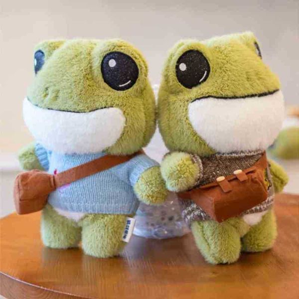 118in Partygeschenk für Freund Green Color Green Frosch Kuscheln weich gefüllte Plüsch Kawaii Frosch Muster J220729