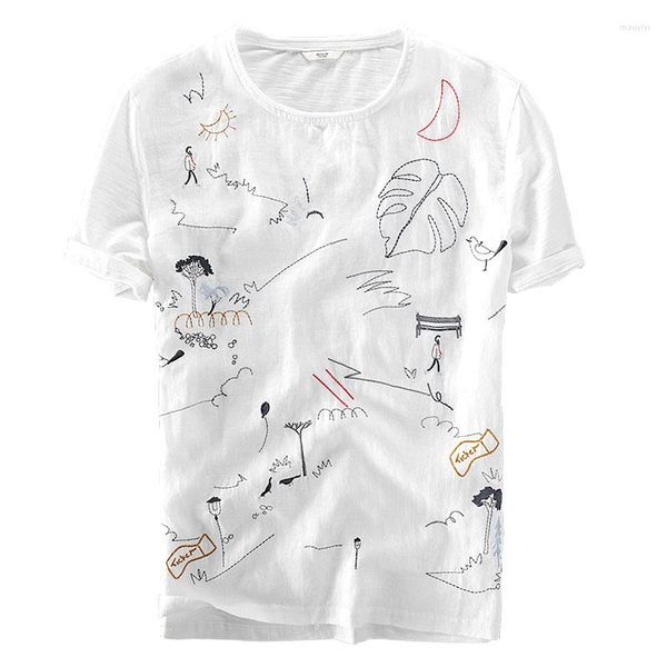 T-shirt da uomo Designer Italia Style Brand Camicia da uomo T-shirt bianca da uomo T-shirt casual da uomo per top Tshirt Chemise maschile