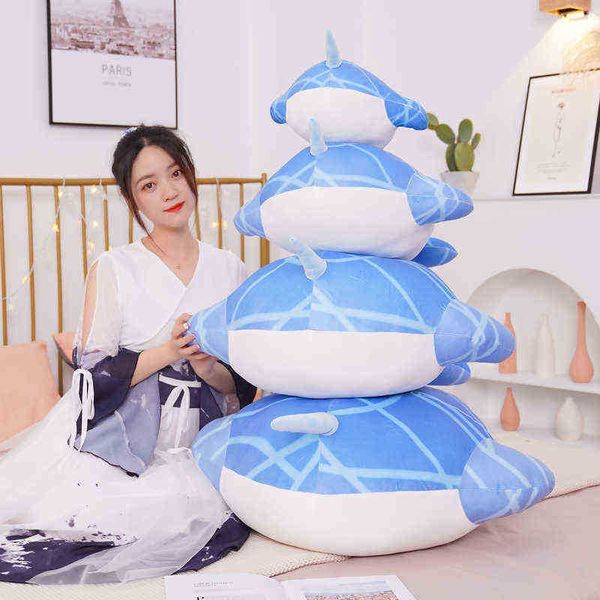 Genshin Impact Plüsch Pop Tartaglia lde Whale Cuddles Cute BluePink Fish Pillow ldren Weihnachtsgeschenke J220729