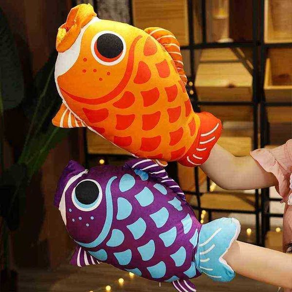 1pc 45cm fofo ciprinus carpio travesseiros de pelúcia kawaii simulação koi peixe bonecas