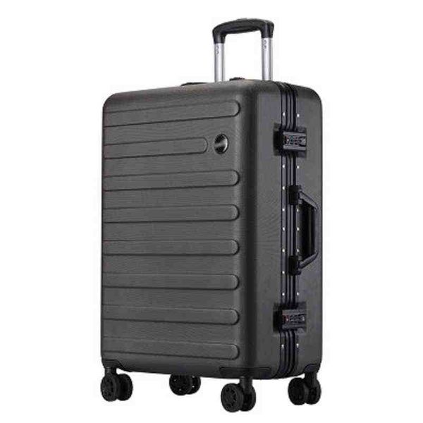 Trolley con telaio in alluminio super leggero Valigia personalizzata resistente all'usura in tinta unita business J220707