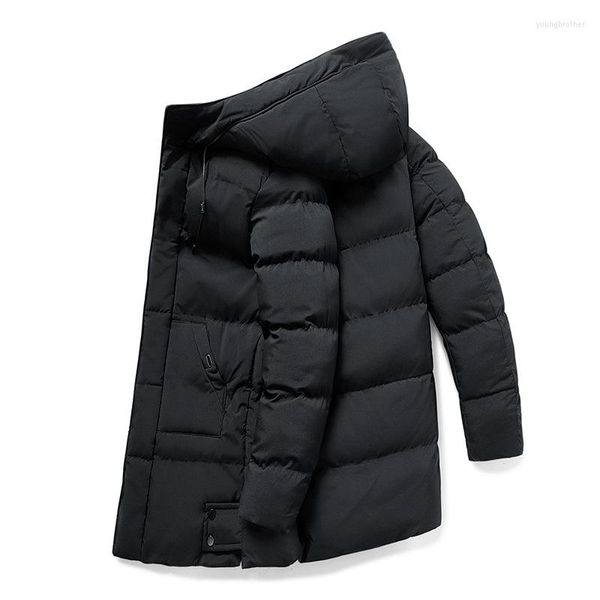 Männer Unten Winter Jacke Männer Parkas Baumwolle Gefütterte Mantel Lange Dicke Warme Jacken Windjacke Chaquetas Hombre Plus Größe 7XL 8XL