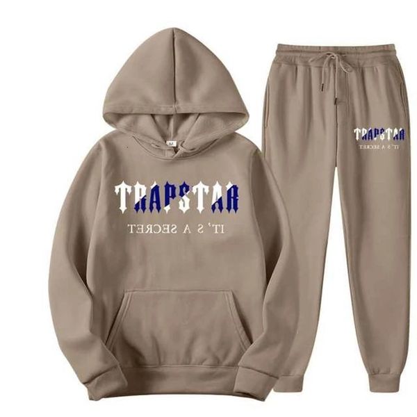 Erkek Trailtsits FW22 TRAPSTAR ERKEKLER KADIN ÇİFT GİYİM SOKAK GİBİ MAYA TRENND Hip Hop 2pcs Setler Takım Kapşonlu Sweatshirt Pants 221124