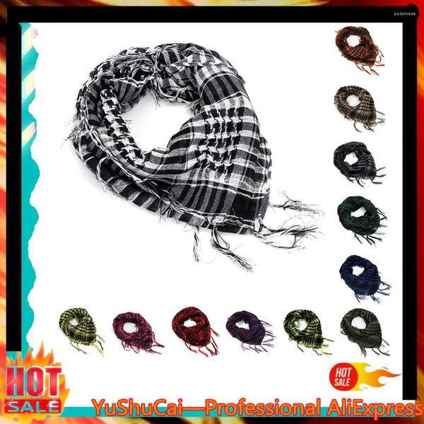 Bandanas Outdoor-Wanderschals, militärischer arabischer taktischer Wüstenschal, Armee-Kopftuch mit Quaste für Männer und Frauen, Bandana-Maske, 95 x 95 cm