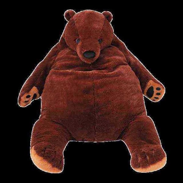 100 cm super großes weiches Teddybär-Plüschtier, dunkelbraunes Bären-Kuschelkissen, Tierkissen, Geburtstagsgeschenk für Liebhaber, J220729