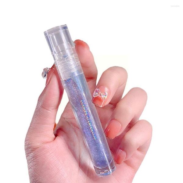 Lipgloss Glas Wasser Glänzend Reichhaltiges Gelee Feuchtigkeitsspendende Spiegelglasur Erschwingliches Make-up für Studenten und Mädchen L2Q5