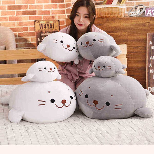 406080cm Beautiful Sea World Animal Sea Lion Lion Selating Cuddle Baby Pillow Kids Cuddles Presente para menina namorada J220729