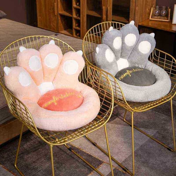 Inscreva -se a almofada da perna de gato almofada de sede de animal, sofá de pelúcia enchida no piso interno da cadeira da cadeira de cadeira caseira de inverno Ldren Girls Beautiful Presente J220729
