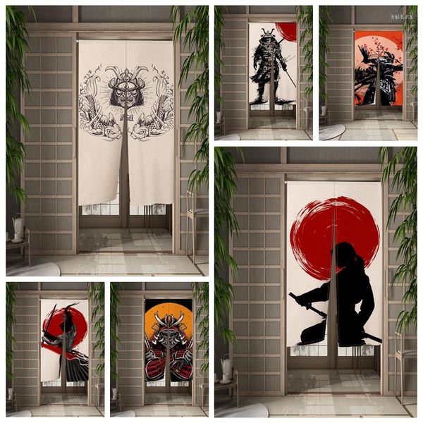 Cortina samurai porta japonesa por porta de sol Partição Partição de cozinha estilo estilo decoração de decoração Home Cafe Restaurant Cortans personalizadas