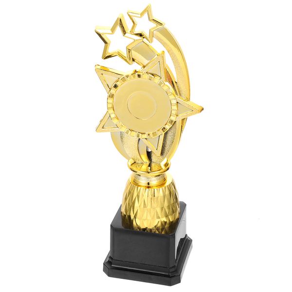 Objetos decorativos Figuras Troféu Troféu Copa Prêmio Vinês infantil Copas de ouro Plastic Star Party Party Mini Recompensa Golden Sports AwardsCompetition 221124