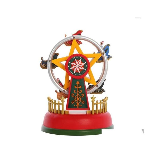 Decorazioni natalizie Decorazioni natalizie Merry Decor Carillon con luci Ornamento musicale natalizio Decorazione natalizia per la casa Anno Dhy4M