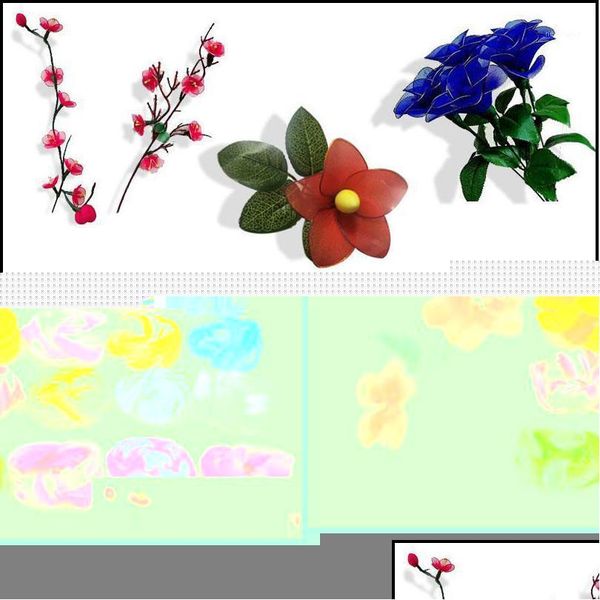 Flores decorativas grinaldas flores decorativas grinaldas festivas suprimentos home jardim 5pcs colorf thensile nylon tocking artifi dhzal