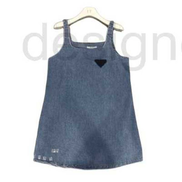 Casual Kleider Designer Blue Jean Kleid invertiertes Dreieck für bekannte Frauenkleidung Großhandel R2PX