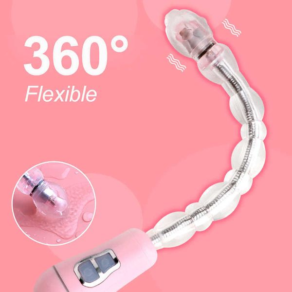 Articoli di bellezza EXVOID Vibratore a dildo lungo Perline anali Butt Plug Giocattoli sexy per donne Massaggiatore erotico flessibile G Spot Vagina aperta