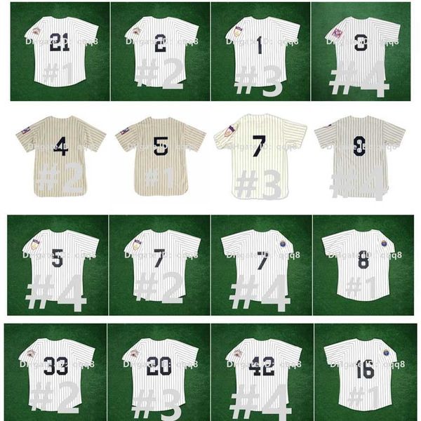 College Baseball usa Jersey de beisebol vintage 1962 World Series Derek Jeter Andy Pettitte Babe Ruth Lou Gehrig Joe Dimaggio Bill Dickey Mantle Roger Maris Phil