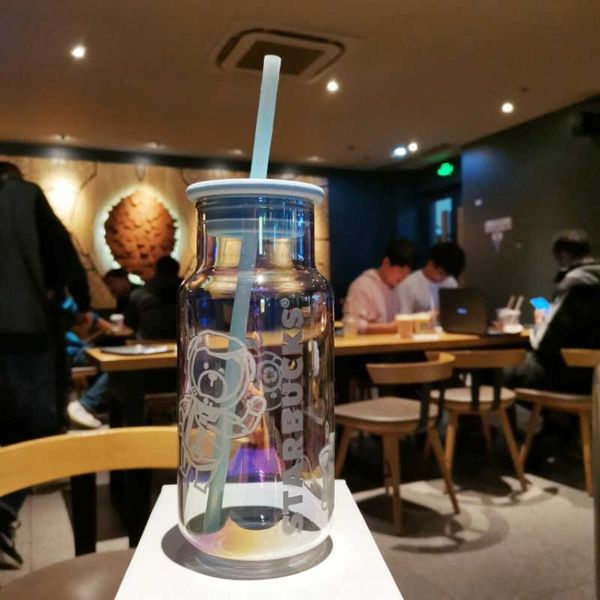 2021 Starbucks Tumbler Space Astronaut Bear Cambia fredda Mug vecchia Puglia Creativa Coppa di Bara da Bara