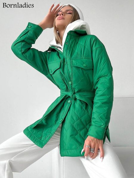 Womens Down Parkas Bornladies Плед.