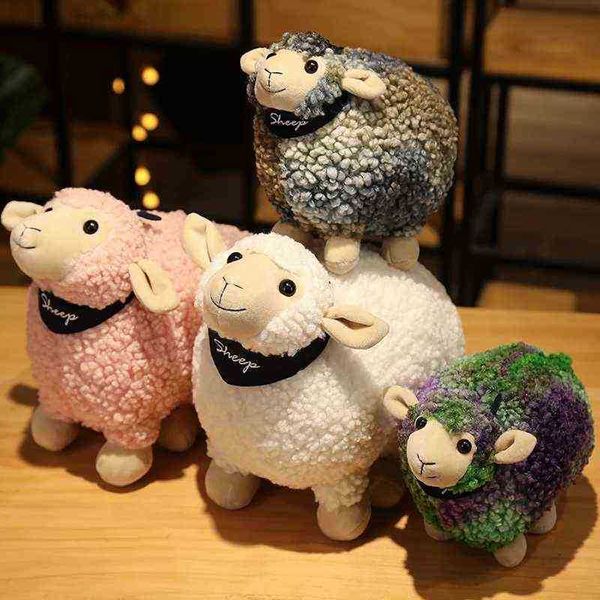 1pc 203040cm Beautiful Rock Ovelha de ovelha fofinho Lamb Doll Doll Cushion Soft Baby Kids Girls Kawaii Birthday Gift J220729