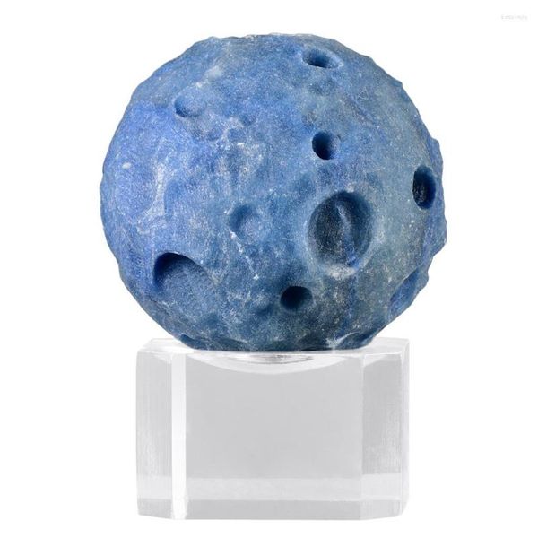 Sacchetti per gioielli Guarigione Avventurina blu Sfera di pietra di cristallo Sfera con base in acrilico trasparente Supporto per espositore Decorazioni per la tavola Casa nordica