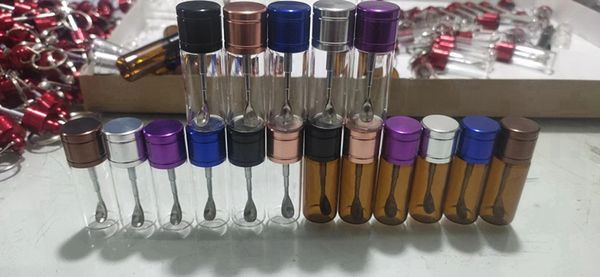 Klare braune Glasflasche, Schnupftabak, Metallfläschchen, Löffel, Gewürz, Kugel, Snorter, Pillendose, Aufbewahrungsbox, Behälter, Stash, Raucherzubehör