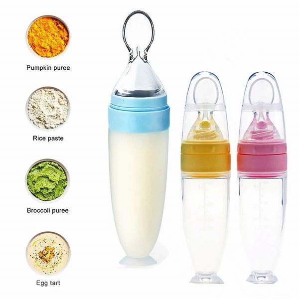 Utensili per gelato Cucchiaio per alimentazione in silicone per bambini Integratore alimentare Bottiglia di pasta di riso per bambini Carino morbido antiscivolo per contenitore per alimenti per bambina 221124