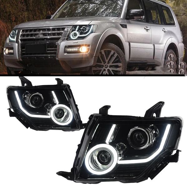 2 PCS Auto Car Head Light Parti per Mitsubishi PAJERO V93 V97 Lampade a LED Faro di ricambio DRL Doppio proiettore Facelift