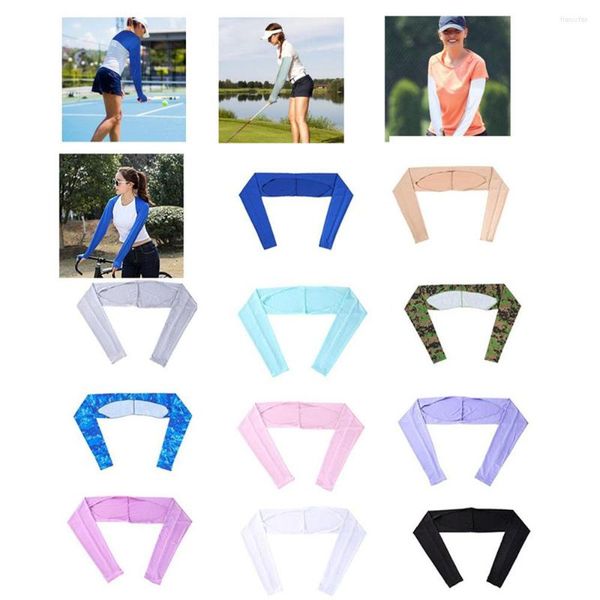 Diz Pedler Bayanlar Şal Kumbası Eldivenleri Golf Spor Cying Sleeves Buz İpek Güneş Koruyucu Yaz UV Güneş Koruma Giysileri Açık Hava Aktiviteleri