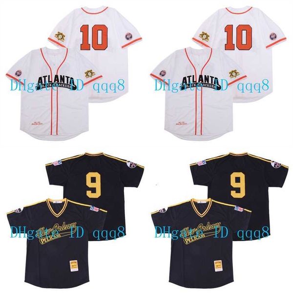 College Baseball usa venda de liberação Atlanta Black Crackers Negro League Button-Down Sale New Orleans 9 Jerseys de beisebol da edição conjunta