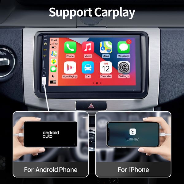 2din 7 pollici autoradio MP5 lettore MP3 CarPlay Bluetooth touch screen unità principale supporto telecamera posteriore per Toyota Nissan universale