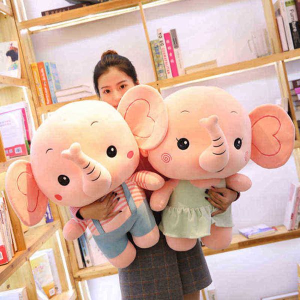 3070 cm Kawaii Elefant Kuschel mit langen Nasenkissen gefülltes Baby Spielzeug süße weiche Plüsch -Elefanten Spielzeug Kindergeburtstagsgeschenk J220729