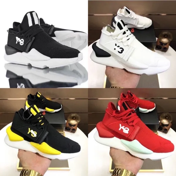 Y3 Kaiwa Mens Shoes Designer Sneakers Men Treinadores casuais pretos brancos amarelo amarelo y-3 kusari moda feminina tamanho 36-46