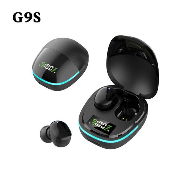 Auricolari G9S TWS Display digitale Luce fredda Flash Sport Esecuzione True Wireless Bluetooth 5.1 Cuffie Cuffie da gioco Auricolari con microfono per tutti i telefoni