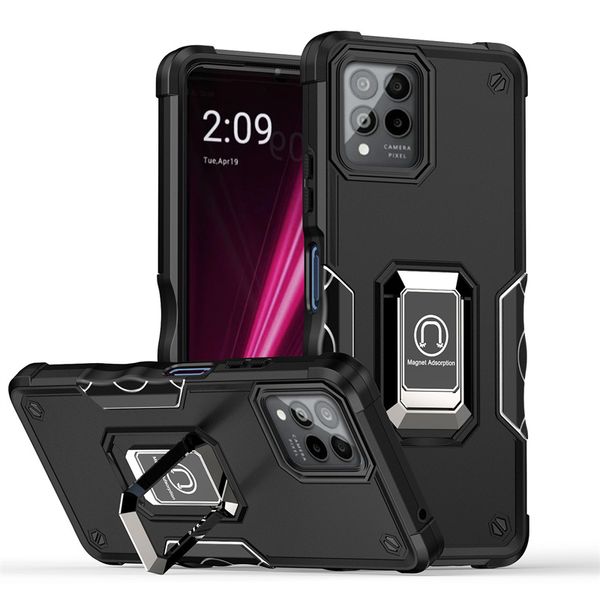 Suporte magnético Hold Hold Anti -Fall Ring Choffroof Armour Phone Case para Google para TLC T Mobile Revvl 6 5g Pixel 7 Pro Ultra Back Case Tampa B202