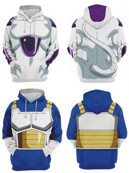 Felpe con cappuccio da uomo Vegeta IV Felpa con cappuccio Cosplay Felpa con cappuccio stampata in 3D Uomo Donna Casual Streetwear Pullover