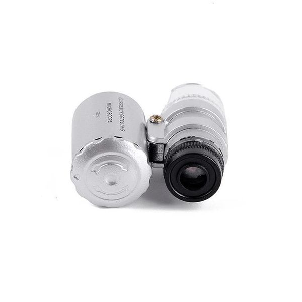 Andere Mess- und Analyseinstrumente 60X Hand-Mini-Taschenmikroskop Lupe Juwelierlupe LED-Licht Leicht zu tragen mit einem M Dhez3