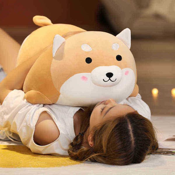 2648cm sevimli büyük göt yağlı shiba inu inu peluş yastık dolu yumuşak karikatür hayvan korgi köpek bebekleri çocuklar kızlar doğum günü Noel hediyeleri j220729