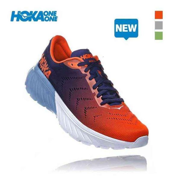 Libera￧￣o genu￭na do produto Hoka Men H 2 Racing Rod Run Running Shoes H2 Absor￧￣o de choque leve Esportes de treinamento respir￡vel B2532704