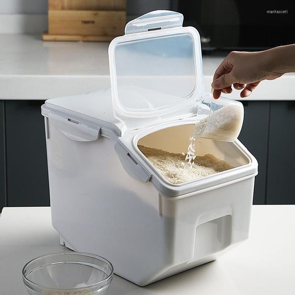 Бутылки для хранения кухня дома рис контейнер запечатанные прозрачные банки для зерновых крышка полоса 10 кг пластиковая банка