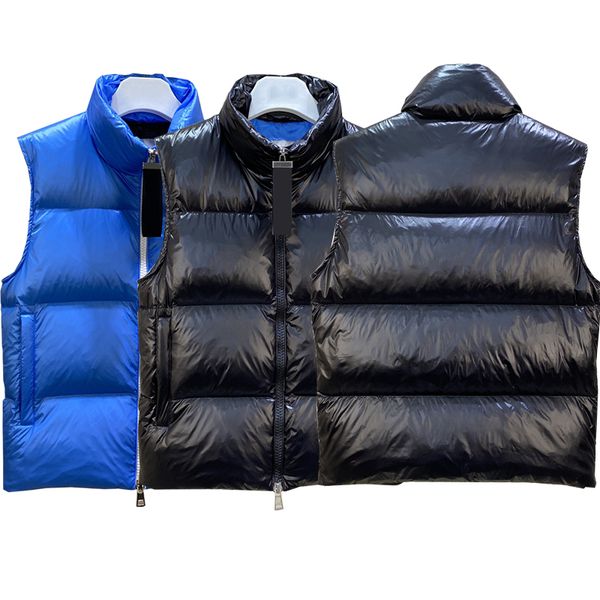 Colete Masculino Casacos de Penas Outono/Inverno Algodão Bordado Alfabeto Feminino Casaco Puffer Quente e Grosso