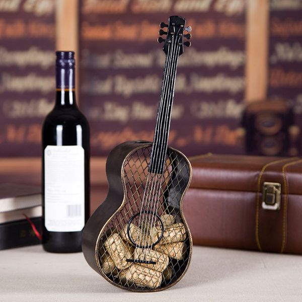 Altra cucina Sala da pranzo Bar Portabottiglie per vino Contenitore per chitarra Tappo per bottiglia per chitarra Espositore Salvadanaio per regali decorativi 221124