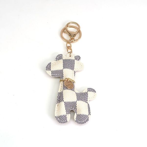 Presbyopic Leather Key Chain Sen Send Bag Giraffe Pendents Lanyards Женские модные модные брелки