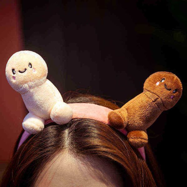Kawaii Plüsch Stirnband Puppen gefüllt weiche Simulation schöne Tier Penis Bundle ihr Spielzeug Baby ldren Mädchen Geburtstagsgeschenk J220729