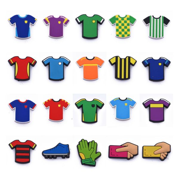 2023 Cartoon personalizado Sovenir PVC Designer Shoe Charm Team Football Logo Games Shoe Decoration