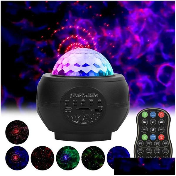 Outros suprimentos para festas de festas suprimentos de festa USB LED Starry Projector Blue Tooth Galaxy Sky Star Ocean Laser Atmosfera lâmpada mtiple m dhje5