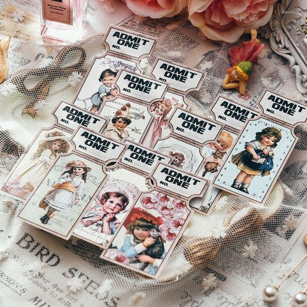 Geschenkverpackung YPP Craft Cute Girl Film Strip und Tickets Cardstock Die Cuts für Scrapbooking Happy Planer/Kartenherstellung/Journaling Project