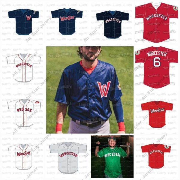 Maglie da baseball 2020 WooSox Worcester Custom Baseall Jersey Mens Womens Youth Stithced Nome Cucito Numero con alta qualità