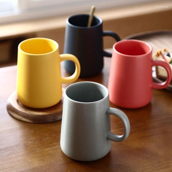 Tazze Tazze da caffè Bicchiere magro Tazza da caffè in ceramica Tazza da caffè rosa Carino Tazas De Ceramica Creativas Bicchieri Regalo multicolore