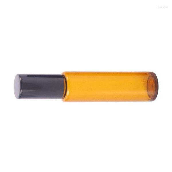 Aufbewahrungsflaschen ätherisches Öl Roller 5 Stück 10 ml Glas leer mit Edelstahlkugeln 5 Tropfer für Reisen nach Hause